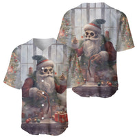 Skeleton Santa Claus Baseball Jersey Repair For Christmas Santa Claus - Wonder Print Shop