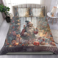 Skeleton Santa Claus Bedding Set Repair For Christmas Santa Claus - Wonder Print Shop