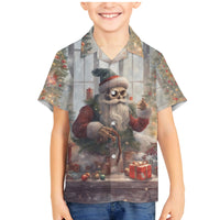 Skeleton Santa Claus Family Matching Mermaid Dress and Hawaiian Shirt Repair For Christmas Santa Claus - Wonder Print Shop