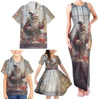 Skeleton Santa Claus Family Matching Tank Maxi Dress and Hawaiian Shirt Repair For Christmas Santa Claus - Wonder Print Shop