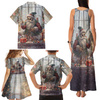 Skeleton Santa Claus Family Matching Tank Maxi Dress and Hawaiian Shirt Repair For Christmas Santa Claus - Wonder Print Shop