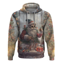 Skeleton Santa Claus Hoodie Repair For Christmas Santa Claus - Wonder Print Shop