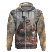 Skeleton Santa Claus Hoodie Repair For Christmas Santa Claus - Wonder Print Shop