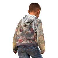 Skeleton Santa Claus Kid Hoodie Repair For Christmas Santa Claus - Wonder Print Shop