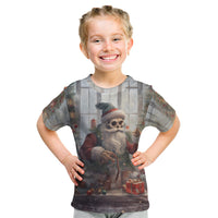 Skeleton Santa Claus Kid T Shirt Repair For Christmas Santa Claus - Wonder Print Shop