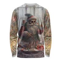 Skeleton Santa Claus Long Sleeve Shirt Repair For Christmas Santa Claus - Wonder Print Shop