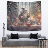 Skeleton Santa Claus Tapestry Repair For Christmas Santa Claus - Wonder Print Shop