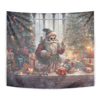 Skeleton Santa Claus Tapestry Repair For Christmas Santa Claus - Wonder Print Shop