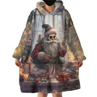 Skeleton Santa Claus Wearable Blanket Hoodie Repair For Christmas Santa Claus - Wonder Print Shop