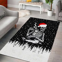 Skeleton Santa Claus Area Rug Scary Skeleton Santa Claus Coming - Wonder Print Shop