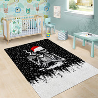 Skeleton Santa Claus Area Rug Scary Skeleton Santa Claus Coming - Wonder Print Shop