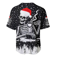 Skeleton Santa Claus Baseball Jersey Scary Skeleton Santa Claus Coming - Wonder Print Shop