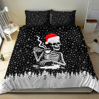 Skeleton Santa Claus Bedding Set Scary Skeleton Santa Claus Coming - Wonder Print Shop