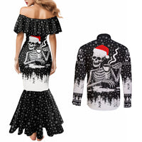 skeleton-santa-claus-couples-matching-mermaid-dress-and-long-sleeve-button-shirt-scary-skeleton-santa-claus-coming