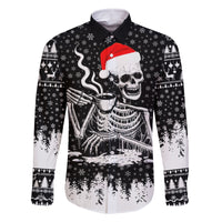 Skeleton Santa Claus Family Matching Mermaid Dress and Hawaiian Shirt Scary Skeleton Santa Claus Coming - Wonder Print Shop