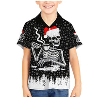 Skeleton Santa Claus Family Matching Mermaid Dress and Hawaiian Shirt Scary Skeleton Santa Claus Coming - Wonder Print Shop