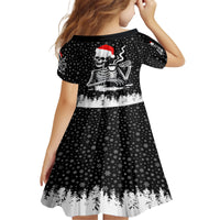 Skeleton Santa Claus Family Matching Puletasi Dress and Hawaiian Shirt Scary Skeleton Santa Claus Coming - Wonder Print Shop