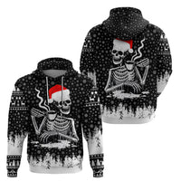 Skeleton Santa Claus Hoodie Scary Skeleton Santa Claus Coming - Wonder Print Shop