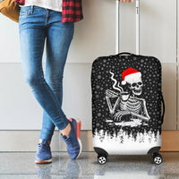 Skeleton Santa Claus Luggage Cover Scary Skeleton Santa Claus Coming - Wonder Print Shop