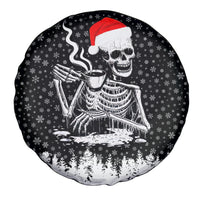 Skeleton Santa Claus Spare Tire Cover Scary Skeleton Santa Claus Coming - Wonder Print Shop