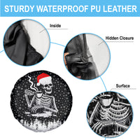 Skeleton Santa Claus Spare Tire Cover Scary Skeleton Santa Claus Coming - Wonder Print Shop