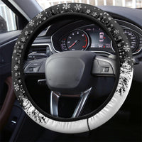 Skeleton Santa Claus Steering Wheel Cover Scary Skeleton Santa Claus Coming - Wonder Print Shop