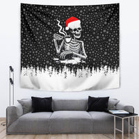 Skeleton Santa Claus Tapestry Scary Skeleton Santa Claus Coming - Wonder Print Shop