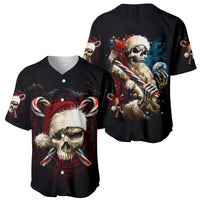Skeleton Santa Claus Baseball Jersey Santa Claus Is Coming To Town - Wonder Print Shop