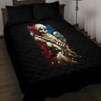 Skeleton Santa Claus Quilt Bed Set Santa Claus Is Coming To Town - Wonder Print Shop