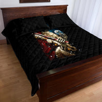 Skeleton Santa Claus Quilt Bed Set Santa Claus Is Coming To Town - Wonder Print Shop
