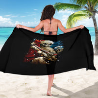 Skeleton Santa Claus Sarong Santa Claus Is Coming To Town - Wonder Print Shop