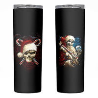 Skeleton Santa Claus Skinny Tumbler Santa Claus Is Coming To Town - Wonder Print Shop