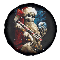 Skeleton Santa Claus Spare Tire Cover Santa Claus Is Coming To Town - Wonder Print Shop