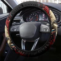 Skeleton Santa Claus Steering Wheel Cover Santa Claus Is Coming To Town - Wonder Print Shop