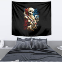 Skeleton Santa Claus Tapestry Santa Claus Is Coming To Town - Wonder Print Shop