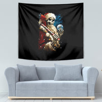Skeleton Santa Claus Tapestry Santa Claus Is Coming To Town - Wonder Print Shop