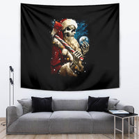 Skeleton Santa Claus Tapestry Santa Claus Is Coming To Town - Wonder Print Shop