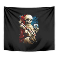 Skeleton Santa Claus Tapestry Santa Claus Is Coming To Town - Wonder Print Shop