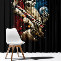 Skeleton Santa Claus Window Curtain Santa Claus Is Coming To Town - Wonder Print Shop