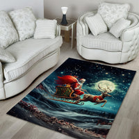Skeleton Santa Claus Area Rug Santa Claus Is Coming To Town - Wonder Print Shop