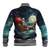 Skeleton Santa Claus Baseball Jacket Santa Claus Is Coming To Town - Wonder Print Shop
