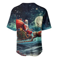 Skeleton Santa Claus Baseball Jersey Santa Claus Is Coming To Town - Wonder Print Shop