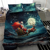Skeleton Santa Claus Bedding Set Santa Claus Is Coming To Town - Wonder Print Shop