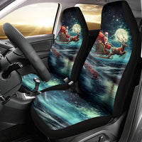 Skeleton Santa Claus Car Seat Cover Santa Claus Is Coming To Town - Wonder Print Shop