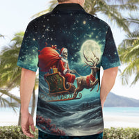 Skeleton Santa Claus Hawaiian Shirt Santa Claus Is Coming To Town - Wonder Print Shop