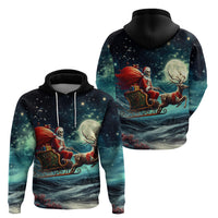 Skeleton Santa Claus Hoodie Santa Claus Is Coming To Town - Wonder Print Shop