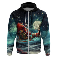 Skeleton Santa Claus Hoodie Santa Claus Is Coming To Town - Wonder Print Shop