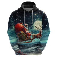 Skeleton Santa Claus Hoodie Santa Claus Is Coming To Town - Wonder Print Shop