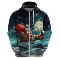 Skeleton Santa Claus Hoodie Santa Claus Is Coming To Town - Wonder Print Shop