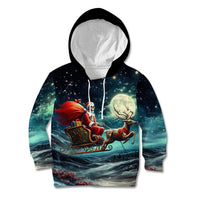 Skeleton Santa Claus Kid Hoodie Santa Claus Is Coming To Town - Wonder Print Shop